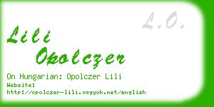 lili opolczer business card